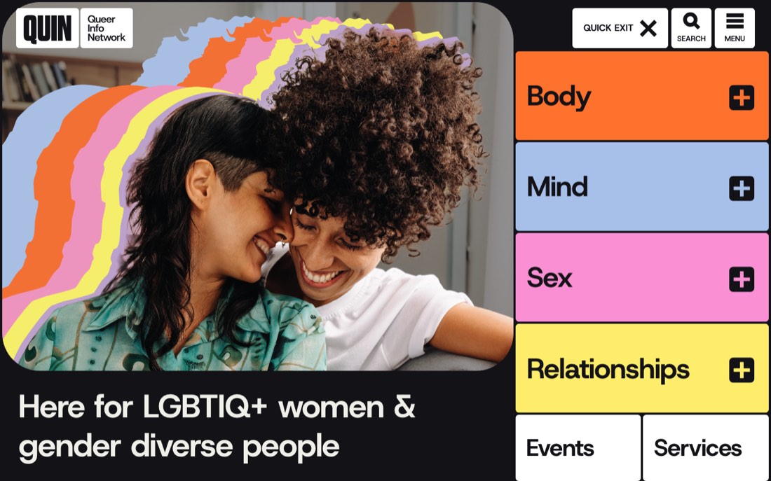 Homepage of QUIN &mdash; Queer Info Network